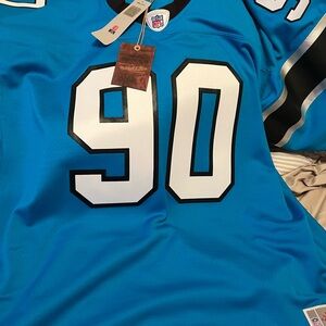 Signed Mitchell & Ness Blue NFL Jersey #90 Julius Peppers